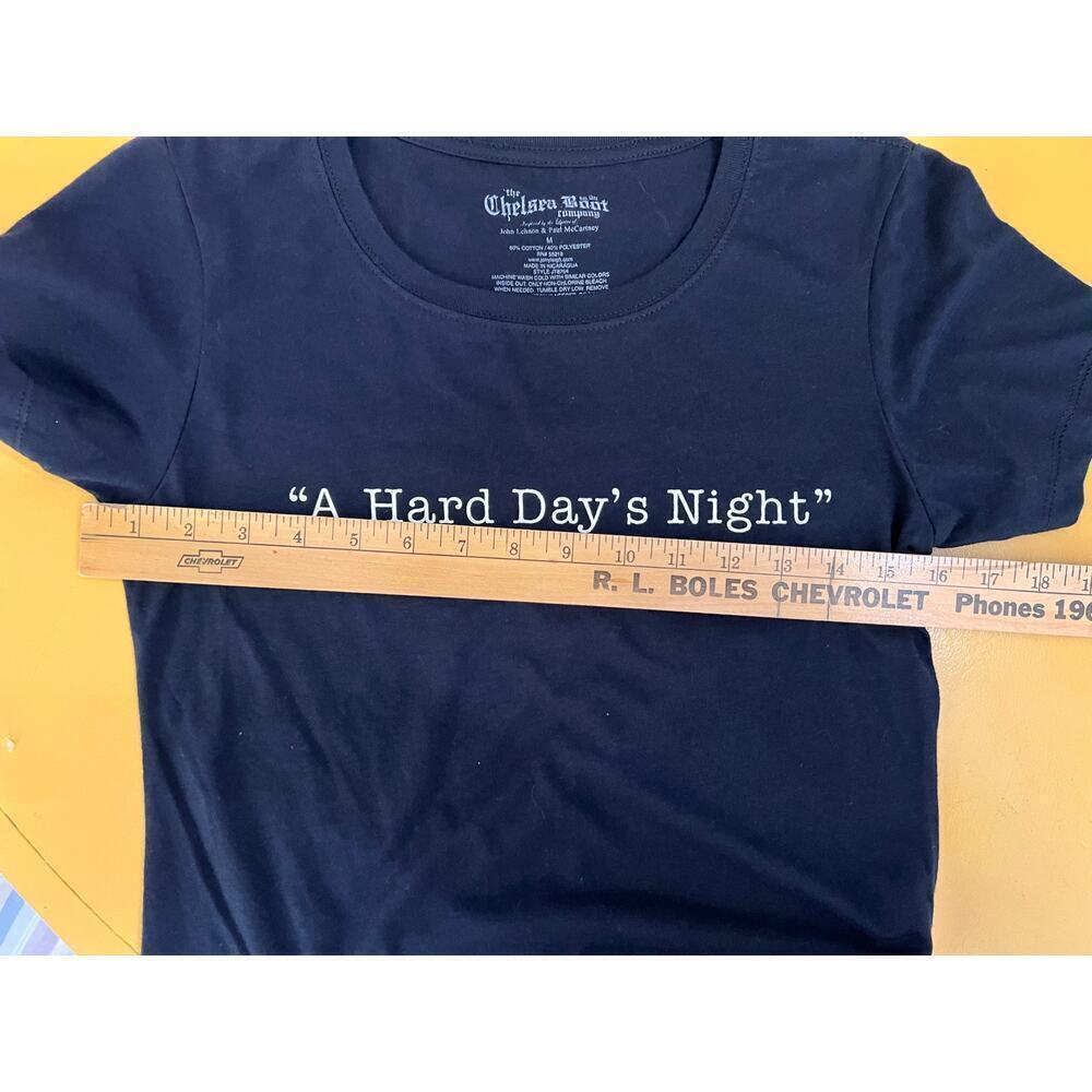 The Chelsea Boot Co. A Hard Day's Night Short Sleeve Graphic Top Black Womens M - Picture 5 of 6